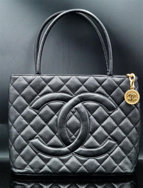 chanel medalion tote|Chanel caviar medallion tote.